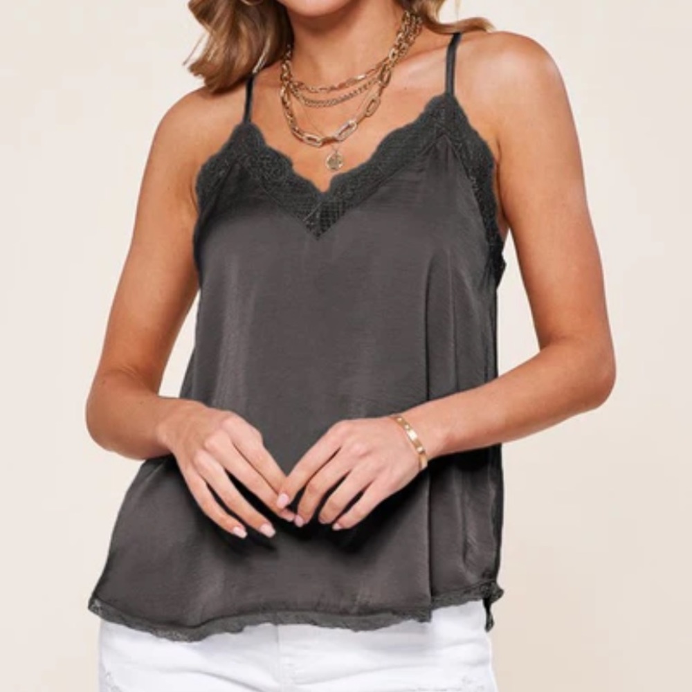 Lace cami with adjustable straps